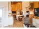 Bright open living area with modern furnishings and wood paneled accent wall at 126-C Jungle Rd, Edisto Beach, SC 29438