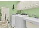 Convenient laundry room with modern washer, dryer, sink, and ample storage, offering functionality and style at 1551 Ben Sawyer Blvd # 23, Mount Pleasant, SC 29464