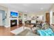 Comfortable living room with fireplace and hardwood floors at 1572 Pixley St, Charleston, SC 29414