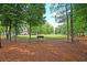 Open green space in a park with trees and a picnic bench at 1572 Pixley St, Charleston, SC 29414