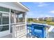 Balcony features outdoor seating with a view of the community pond at 1614 Prince Edward St, Mount Pleasant, SC 29466