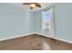 Minimalist bedroom with hardwood floors and natural light at 1614 Prince Edward St, Mount Pleasant, SC 29466