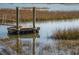 Picturesque marsh view featuring a private dock, perfect for enjoying waterfront living at 1614 Prince Edward St, Mount Pleasant, SC 29466