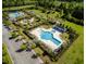 Aerial view of the community pools, playground, and amenities at 1736 James Basford Pl, Mount Pleasant, SC 29466