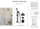 Shower details include a rain head in matte black, a handheld showerhead, and herringbone white shower pan at 2034 Mcguire Ln # 009, Hollywood, SC 29449