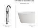 Modern bathroom featuring a sleek freestanding tub with matte black filler at 2038 Mcguire Ln # 010, Hollywood, SC 29449