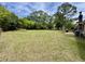 Expansive backyard with lush green grass and mature trees offers ample space at 207 Longstreet St, Summerville, SC 29486