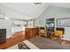 Open-concept area with kitchen, breakfast bar and living room at 208 Sea Cloud Cir, Edisto Island, SC 29438
