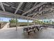 Spacious pavilion with picnic tables and scenic views of the ocean and surrounding landscape at 208 Sea Cloud Cir, Edisto Island, SC 29438