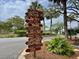 A variety of amenities are available and identified on this wooden directional sign at 208 Sea Cloud Cir, Edisto Island, SC 29438