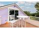 Charming balcony featuring outdoor seating with a pleasant view at 220 E Arctic Ave, Folly Beach, SC 29439