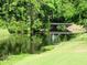 Picturesque pond surrounded by dense trees and foliage, creating a serene natural retreat at 2901 Dove Haven Ct # C, Charleston, SC 29414