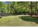 Spacious backyard featuring a lush lawn with shade trees and privacy fence at 3021 Rushland Mews, Johns Island, SC 29455