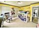 Bright bedroom featuring a bunk bed and whimsical decor at 303 Seneca River Dr, Summerville, SC 29485