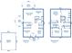 Detailed floor plan of the first and second floors and the garage with dimensions at 303 Seneca River Dr, Summerville, SC 29485