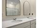 Bathroom featuring a double vanity and a walk-in shower at 318 Bering Ln, Summerville, SC 29486