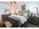 Comfortable bedroom featuring a ceiling fan, a framed painting, and neutral colors for a relaxing ambiance at 397 Woodgate Way, Summerville, SC 29485