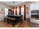 Elegant dining room featuring a modern chandelier, stylish furnishings, and tasteful decor at 397 Woodgate Way, Summerville, SC 29485