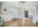 Versatile home office featuring hardwood floors, wainscoting and a neutral color palette at 419 Whispering Breeze Ln, Summerville, SC 29486
