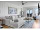Comfortable living room with plush seating, stylish decor, and access to outdoor space at 4319 Sea Forest Dr, Kiawah Island, SC 29455