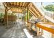 Outdoor grilling area with built-in counters and access to stairs, enhancing outdoor cooking and entertaining space at 607 Jungle Rd, Edisto Beach, SC 29438