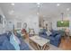Inviting living room featuring comfortable sofas, wicker chairs, and open layout at 607 Jungle Rd, Edisto Beach, SC 29438