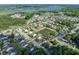 Aerial view of a beautiful neighborhood with a pond and lush greenery at 8009 Indian Hill Dr, Hanahan, SC 29410