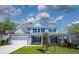Charming two-story home with blue shutters, a well-manicured lawn, and a welcoming front porch at 8009 Indian Hill Dr, Hanahan, SC 29410