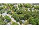 Aerial view of a neighborhood with mature trees, a pond, and well-maintained streets at 8661 Laurel Grove Ln, North Charleston, SC 29420