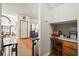 Hallway with built-in desk and access to the front door and the living room at 8661 Laurel Grove Ln, North Charleston, SC 29420
