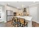 Modern kitchen with an island, stainless steel appliances, and pendant lighting at 109 Gray Pine Ln, Summerville, SC 29483