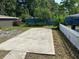 Backyard featuring a spacious concrete patio and partial fence, providing a versatile outdoor space at 111 Craven Rd, Ladson, SC 29456
