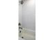 A close-up of the shower features white subway tile and modern chrome fixtures at 1199 Island View Dr, Mount Pleasant, SC 29464