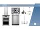 Sample appliance and lighting selections for kitchen at 127 Seaton St, Summerville, SC 29486