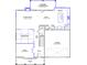 First floor plan showing Gathering room, kitchen, eat-in, dining room, office, powder room, entry, porch, and garage at 127 Seaton St, Summerville, SC 29486