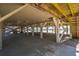 Spacious stilt home undercarriage providing ample space with sturdy support beams at 128 Palmetto Blvd, Edisto Beach, SC 29438