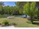 Picturesque backyard featuring manicured lawn, waterfront views, and comfortable seating for relaxing outdoors at 1391 Royston Rd, Mount Pleasant, SC 29464