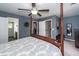 Charming bedroom featuring a cozy bed, closet and modern gray walls, perfect for comfortable living at 1418 Whispering Oak Trl, Mount Pleasant, SC 29466