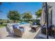 A backyard oasis featuring a modern pool and patio area, perfect for outdoor relaxation and entertainment at 169 Callibluff Dr, Summerville, SC 29486