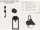 Exterior hardware and lighting fixtures in black, including front door, garage, and porch lights at 217 Clearpath Dr, Summerville, SC 29486