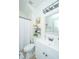 Bright bathroom features a shower/tub combo, vanity, a large mirror and decor at 2954 Woodland Park Dr, Mount Pleasant, SC 29466