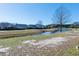 Picturesque pond surrounded by lush greenery, trees, and community homes under a clear blue sky, offering serene views at 309 Peters Creek Dr, Summerville, SC 29486
