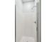 Modern bathroom shower featuring white tiled walls and a sleek shower head at 328 Fern House Walk, Mount Pleasant, SC 29464
