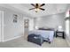 Neutral toned bedroom featuring tray ceilings, carpet floors, and a door to the outside at 352 Clayton Dr, Charleston, SC 29414