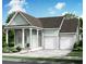 Charming craftsman-style home with covered porch, two-car garage, and beautifully landscaped front yard at 366 Trailmore Ln, Summerville, SC 29486