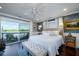 Serene bedroom with water views, hardwood floors, and comfortable bedding at 4940 Lambs Road Rd, North Charleston, SC 29418