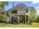 Spacious backyard featuring a covered patio and lush landscaping at 5413 Barnsley Dr, North Charleston, SC 29420