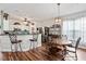 Open kitchen featuring bar seating, stainless steel appliances, and a dining area at 5413 Barnsley Dr, North Charleston, SC 29420