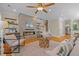 Inviting living room featuring fireplace, hardwood floors, and comfortable furniture at 656 Coleman Blvd # 405, Mount Pleasant, SC 29464