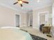Spacious main bedroom with a ceiling fan, recessed lights, and carpet flooring at 656 Coleman Blvd # 405, Mount Pleasant, SC 29464